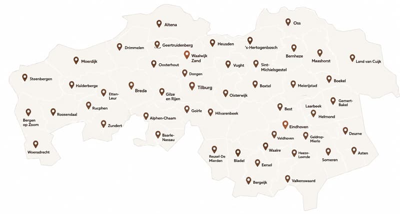 werkgebied noord brabant